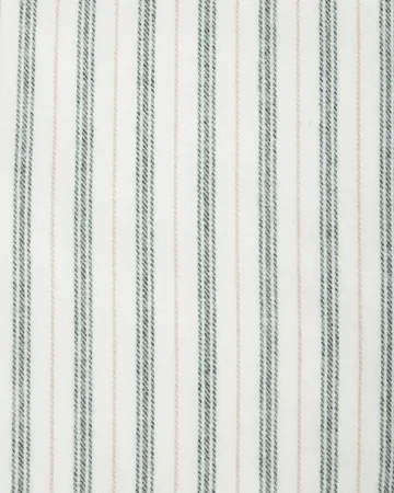 Stripe cotton flannel pillowcase - White-green-beige, 50x60 cm - Lexington