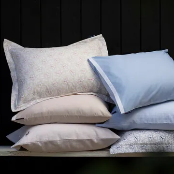 Striped Cotton Seersucker pillowcase 65x65 cm - beige-white - Lexington