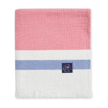 Striped cotton waffle throw 130x170 cm - Multi - Lexington