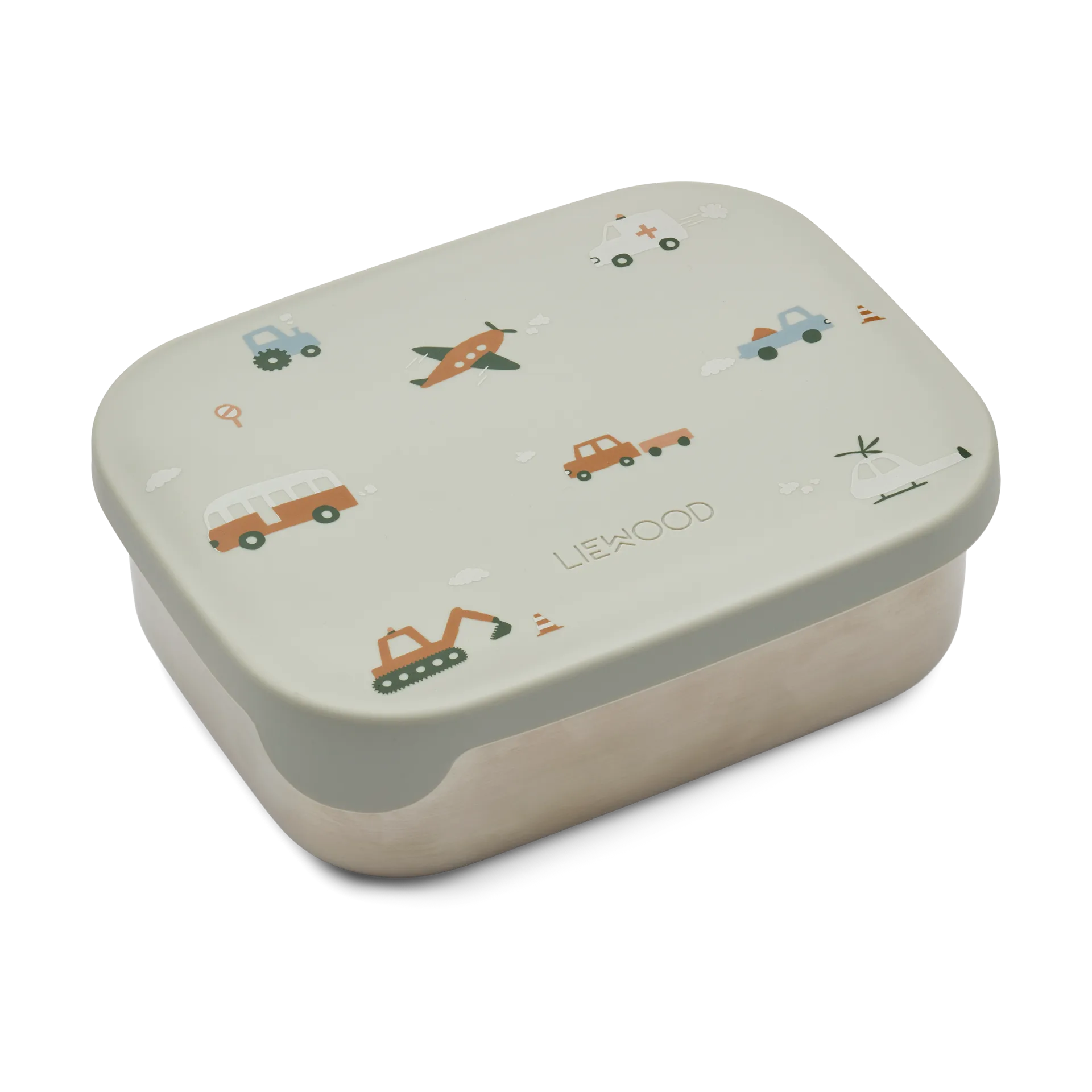 Arthur lunchbox 13.5x17 cm, Vehicles-dove blue mix Liewood