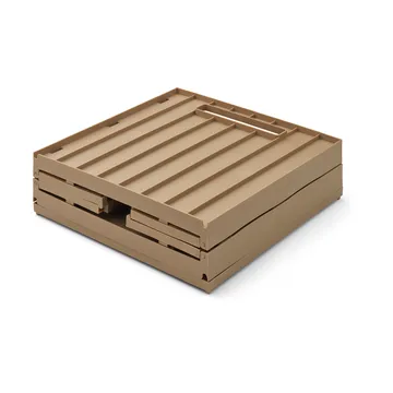 Elijah storage box with lid 31x31 cm - Oat - Liewood