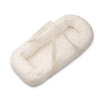 Gro printed babynest - Classic dot creme de la creme - Liewood