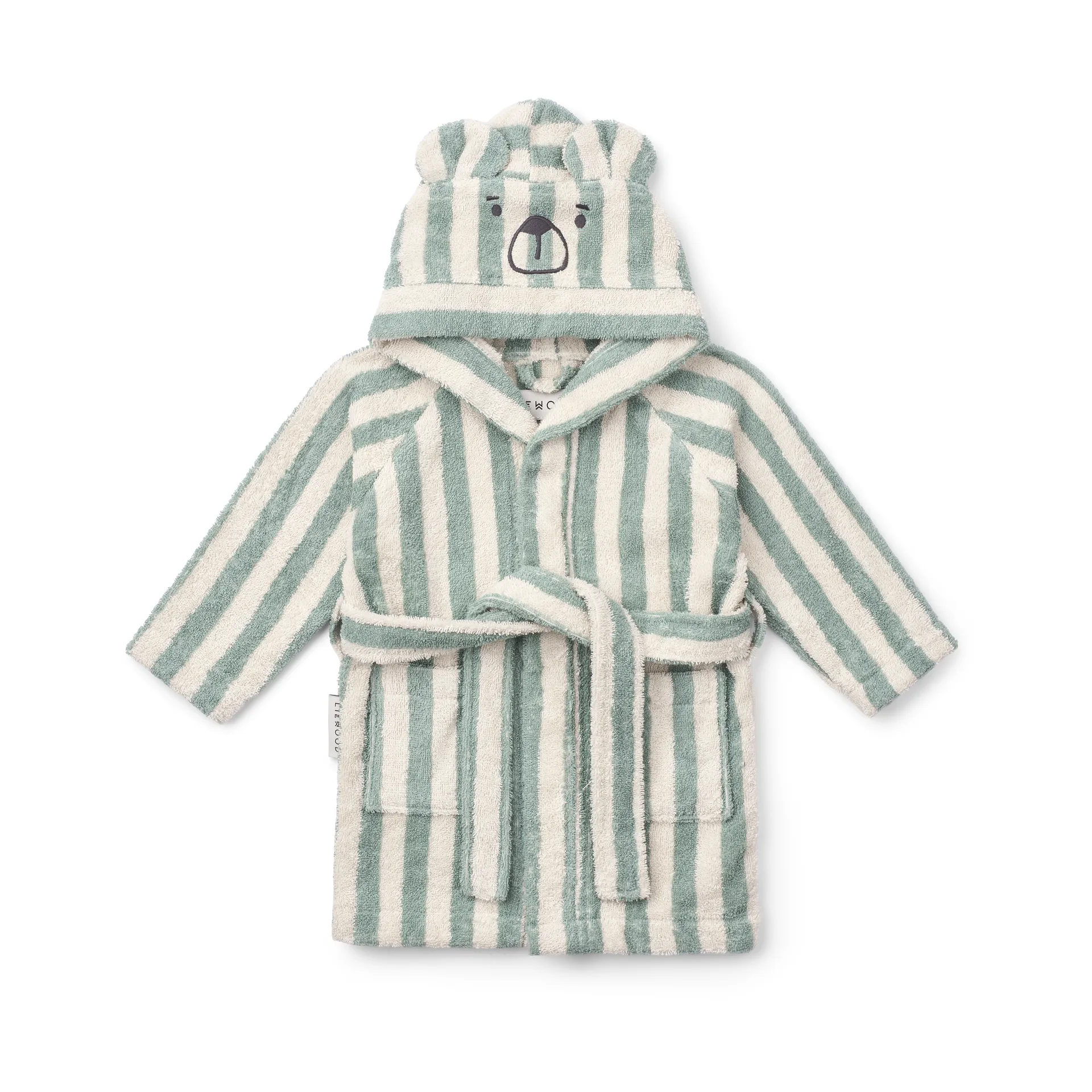 Lily bathrobe peppermint crème de la crème stripe, 1–2 years Liewood