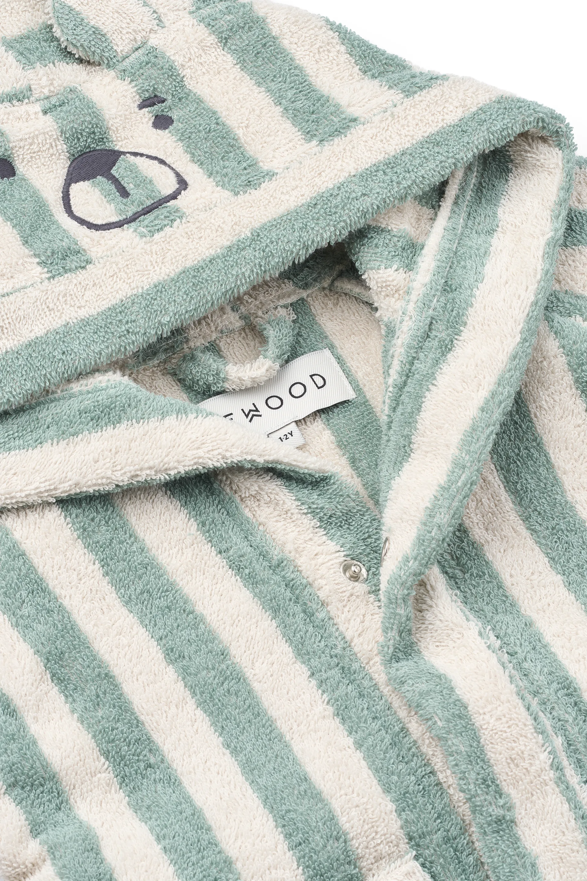 Lily bathrobe peppermint crème de la crème stripe, 1–2 years Liewood