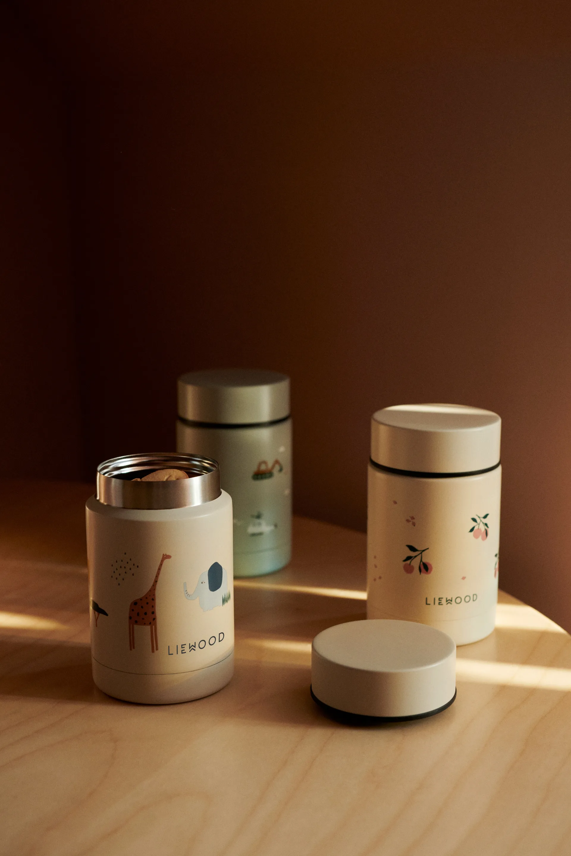 Nadja food thermos 0.25 L, Vehicles-dove blue mix Liewood