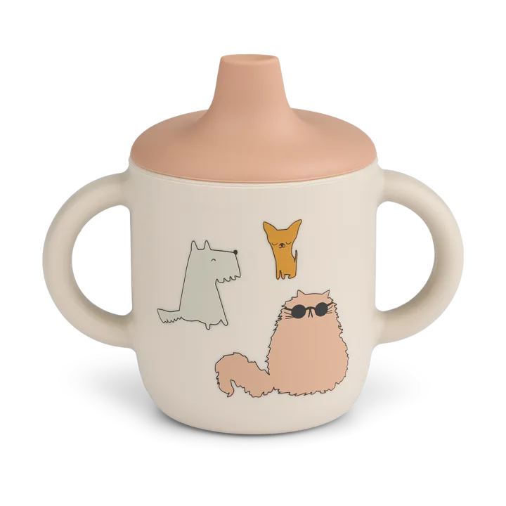 Neil sippy cup 15 cl - Cats and Dogs-Sandy - Liewood