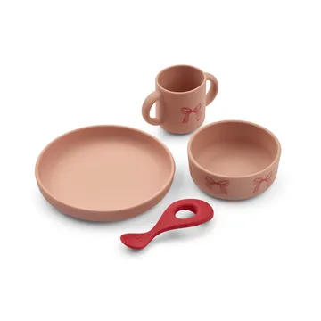 Vivi printed dinnerware set 4 pieces - Bow-Pale Tuscany - Liewood