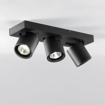 Focus 3 wall and ceiling lamp - Black - Light-Point