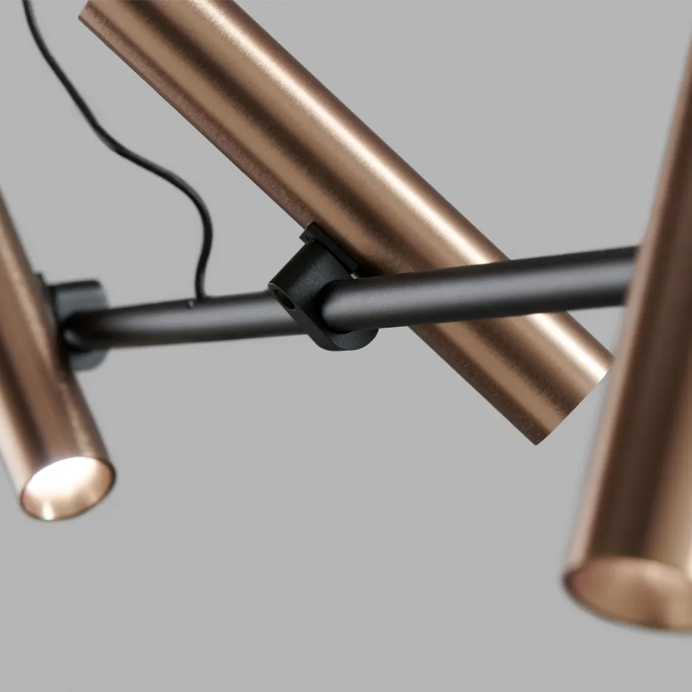 Spirit pendant lamp, Black/rose gold, s2000 Light-Point