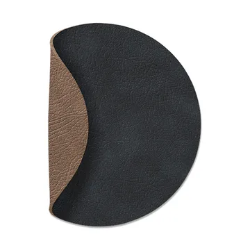 Cloud coaster reversible  circle 1 pcs - Black-brown - LIND DNA