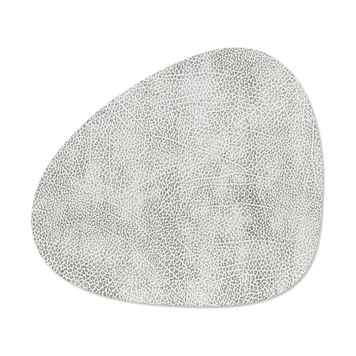 Hippo placemat curve M - White-grey, 35x31 cm - LIND DNA