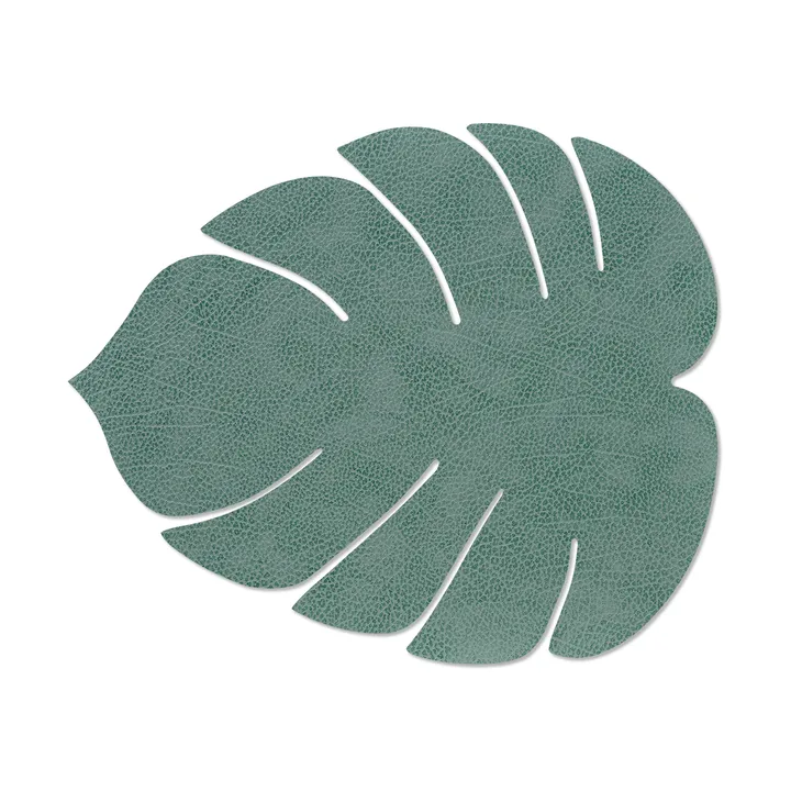 Monstera Leaf Hippo placemat L - Pastel green, 42x35 cm - LIND DNA
