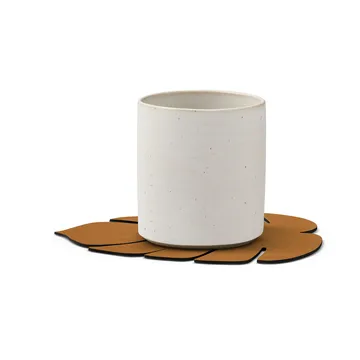 Monstera Leaf Nupo coaster - Burned curry - LIND DNA