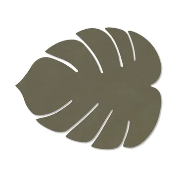 Monstera Leaf Nupo placemat S - Army green, 26x22 cm - LIND DNA
