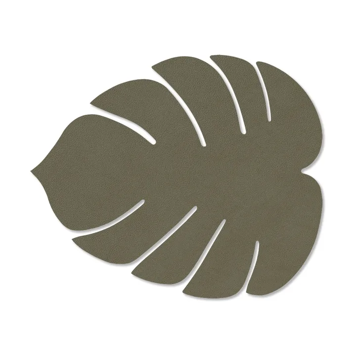 Monstera Leaf Nupo placemat S - Army green, 26x22 cm - LIND DNA