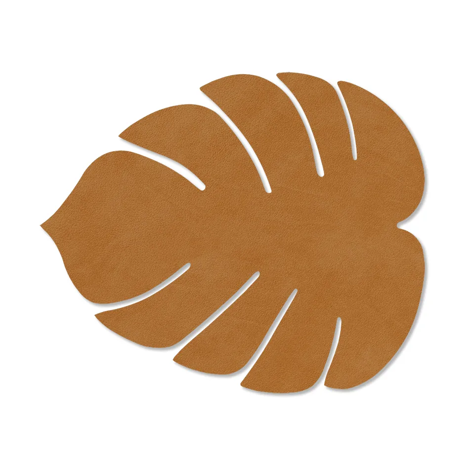 Monstera Leaf Nupo placemat S, Burned curry, 26x22 cm LIND DNA