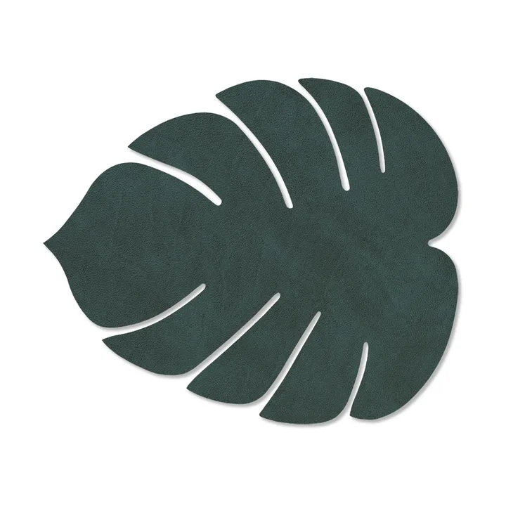 Monstera Leaf Nupo placemat S - Dark green, 26x22 cm - LIND DNA