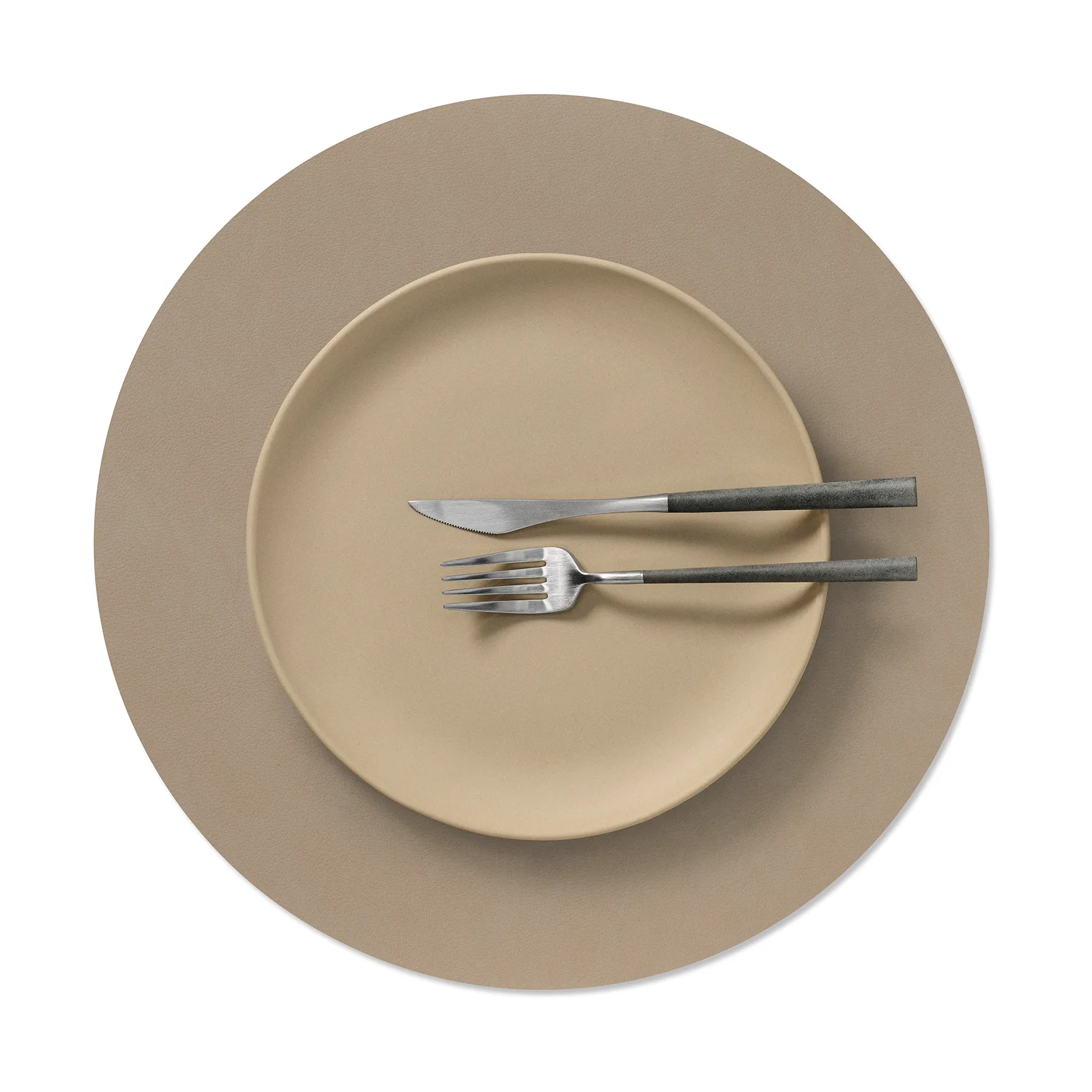 Nupo placemat, Clay brown, circle, L LIND DNA