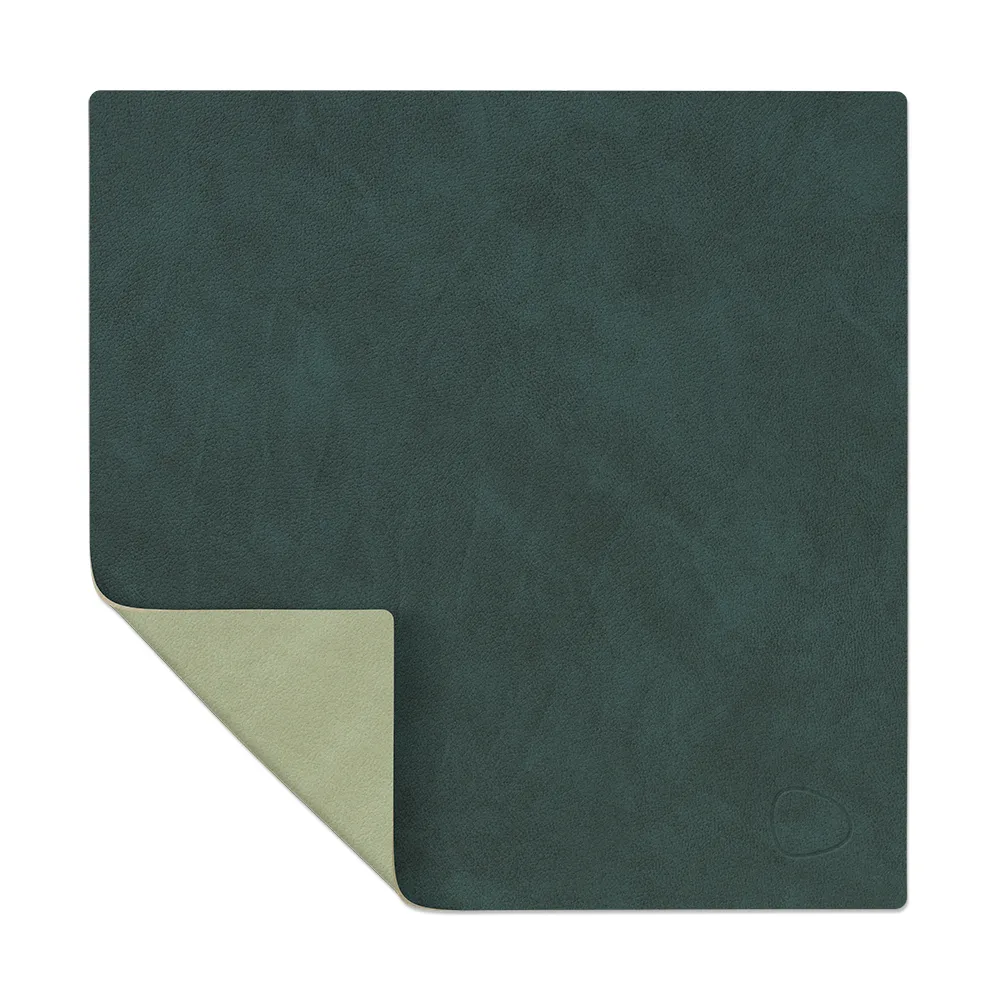 Nupo placemat square reversible S 1 pcs, Dark green-olive green, 28x28 cm LIND DNA