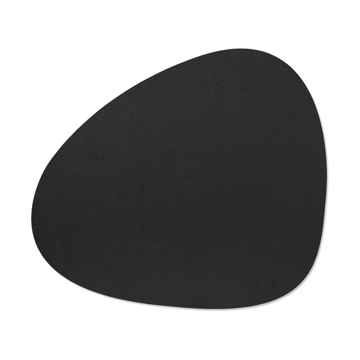 Serene placemat curve L 37x44 cm - Black, 44x37 cm - LIND DNA