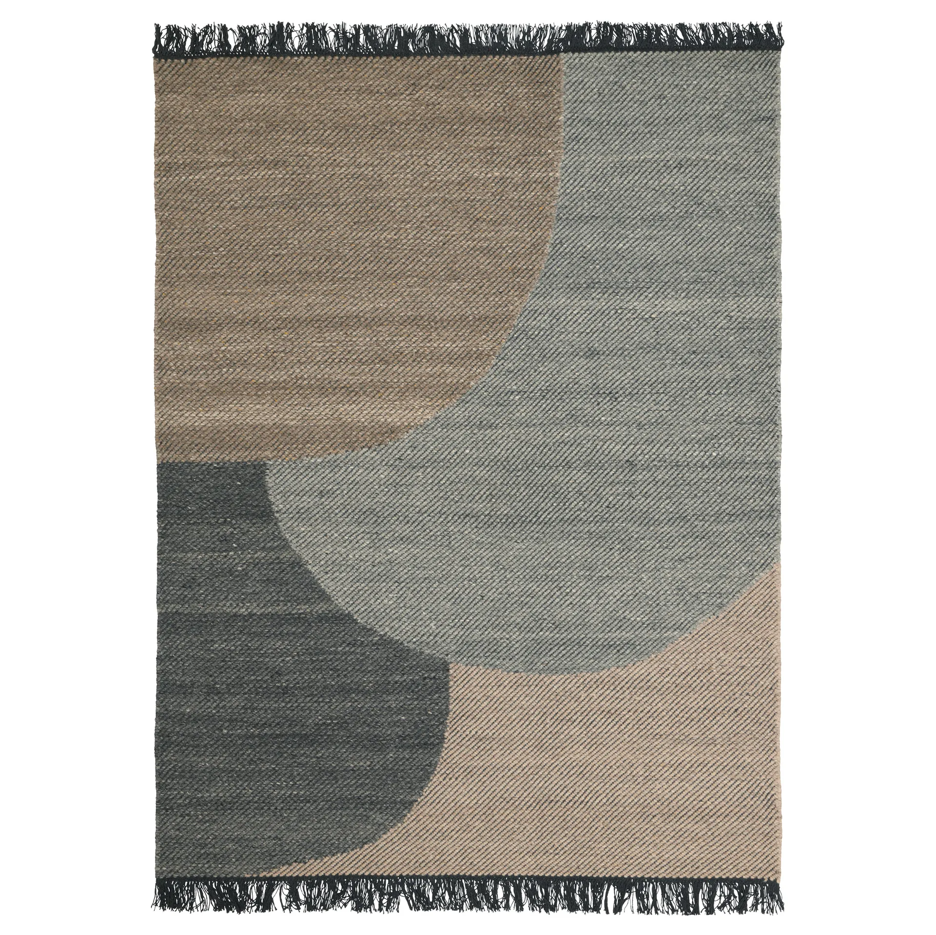 Eik wool rug 200x300 cm, Charcoal Linie Design