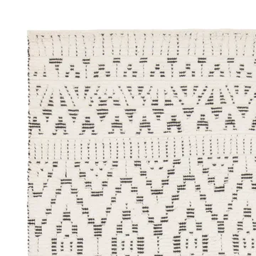 Zelbio wool carpet 140x200 cm - White-black - Linie Design