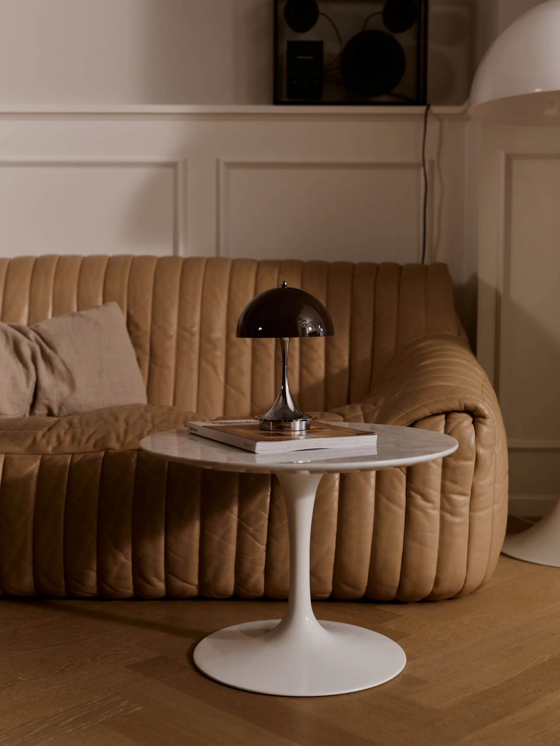 Panthella 160 Portable v3 table lamp, Original Opal Brown Louis Poulsen
