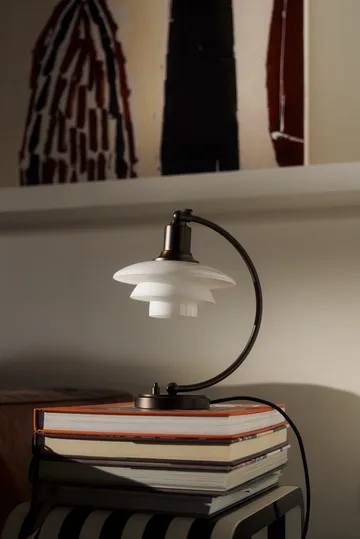 PH 2/2 Luna table lamp - Aged brass-opal glass - Louis Poulsen