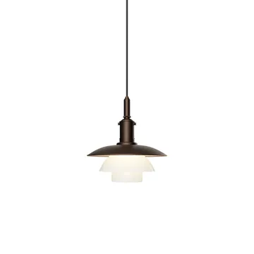 PH 3/3 Luna pendant - Aged brass-opal glass - Louis Poulsen