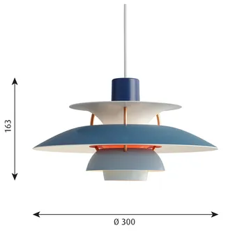 PH 5 pendant light - Ø300, Blue - Louis Poulsen