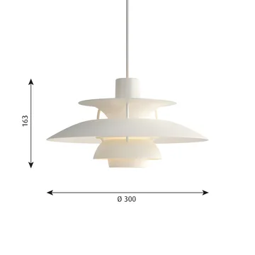 PH 5 pendant light - Ø300, Monochrome white - Louis Poulsen