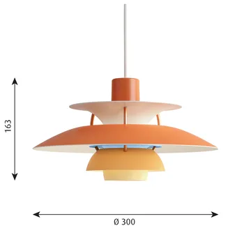 PH 5 pendant light - Ø300, Orange - Louis Poulsen