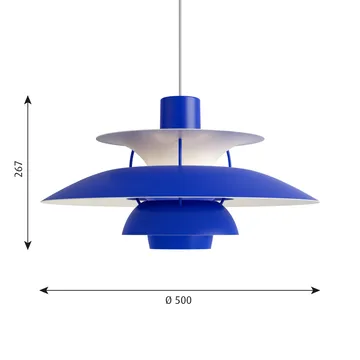 PH 5 pendant light - Ø500, Blue - Louis Poulsen