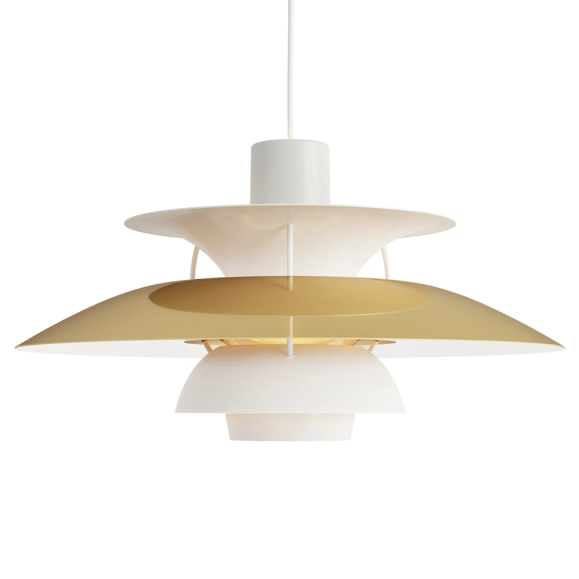 PH 5 pendant light, Ø500, Brass Louis Poulsen