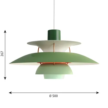 PH 5 pendant light - Ø500, Green - Louis Poulsen
