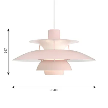 PH 5 pendant light - Ø500, Light pink - Louis Poulsen
