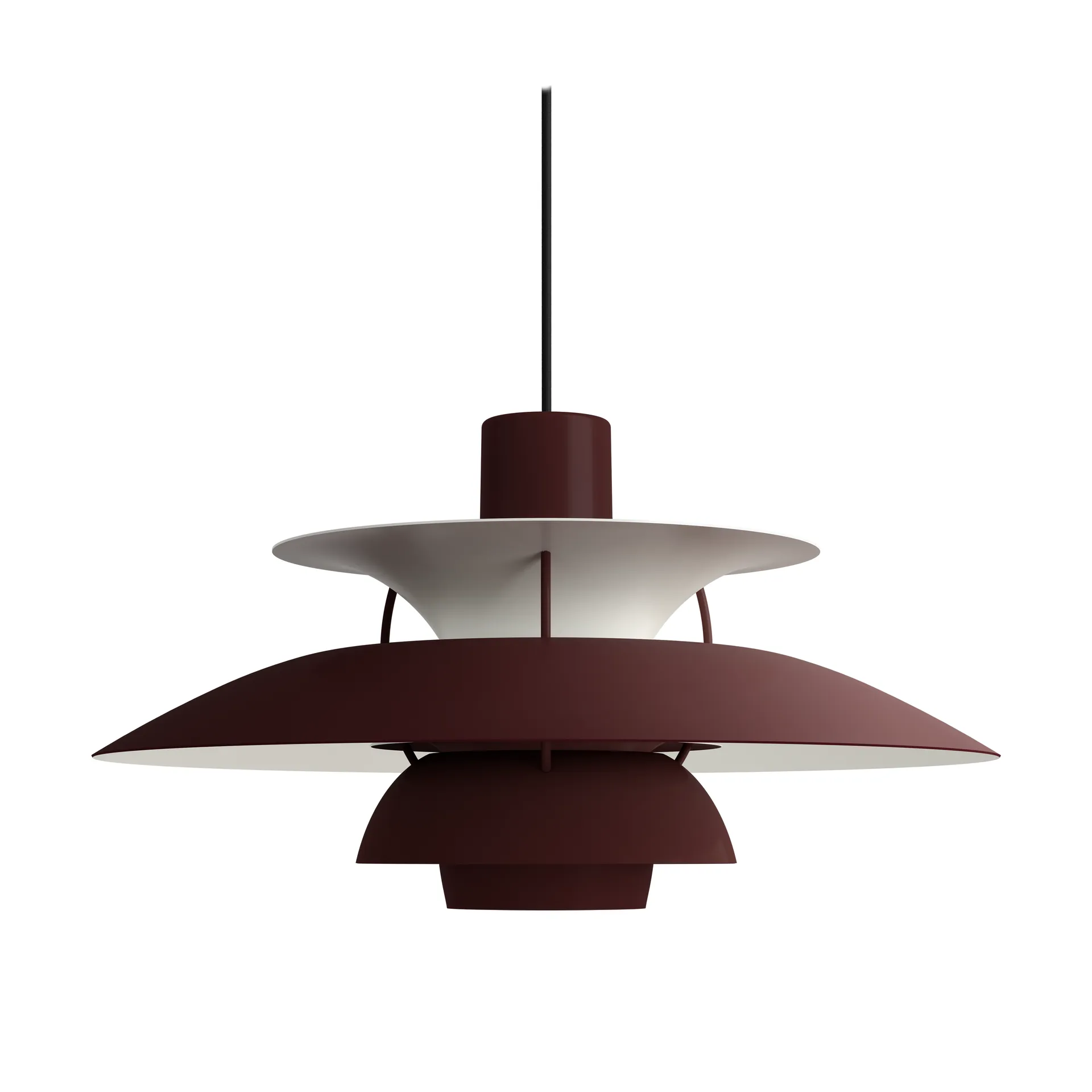 PH 5 pendant light, Ø500, Monochrome Burgundy Louis Poulsen