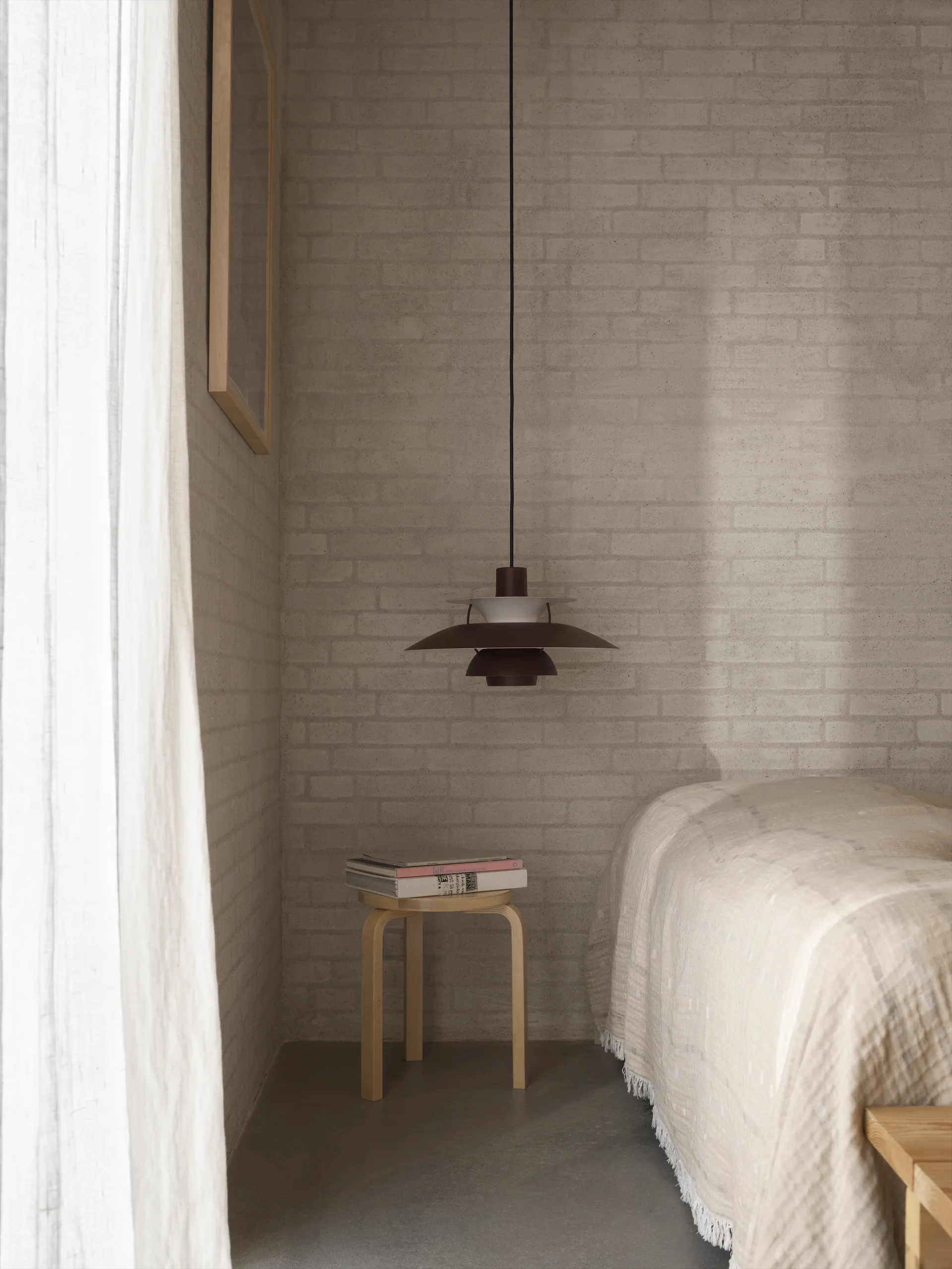PH 5 pendant light, Ø500, Monochrome Burgundy Louis Poulsen