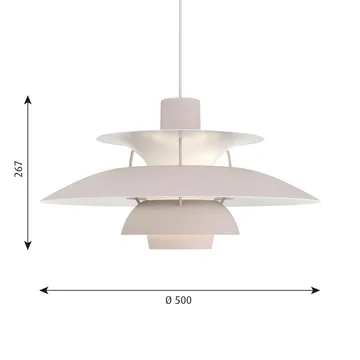 PH 5 pendant light - Ø500, Oyster grey - Louis Poulsen