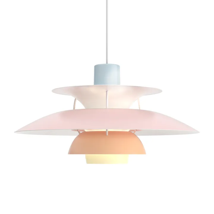 PH 5 pendant light - Ø500, Pastel-blue-pink-peach - Louis Poulsen