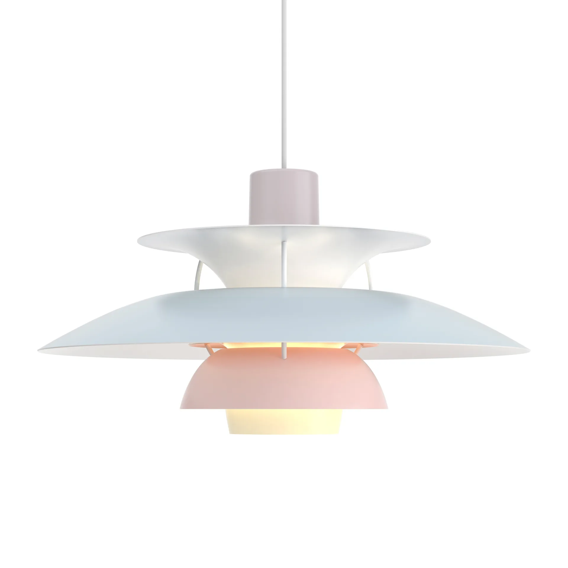 PH 5 pendant light, Ø500, Pastel-oyster grey-blue-pink Louis Poulsen