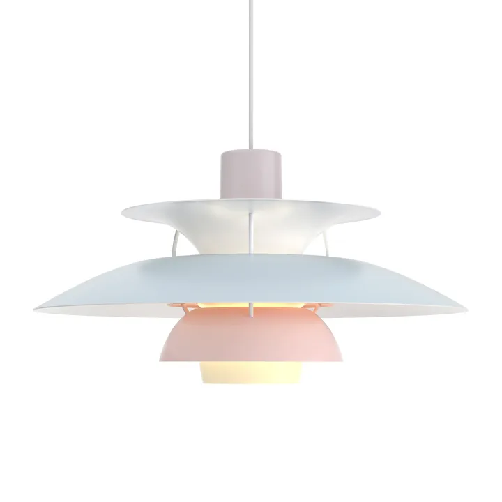 PH 5 pendant light - Ø500, Pastel-oyster grey-blue-pink - Louis Poulsen