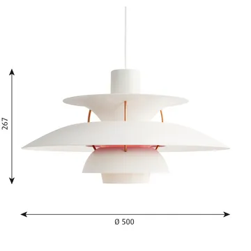 PH 5 pendant light - Ø500, White - Louis Poulsen