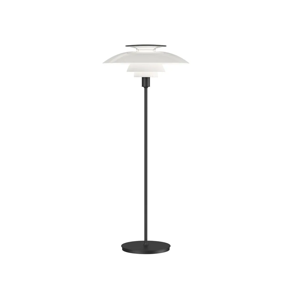 PH 80 dimmable floor lamp, Black-white opal acrylic Louis Poulsen