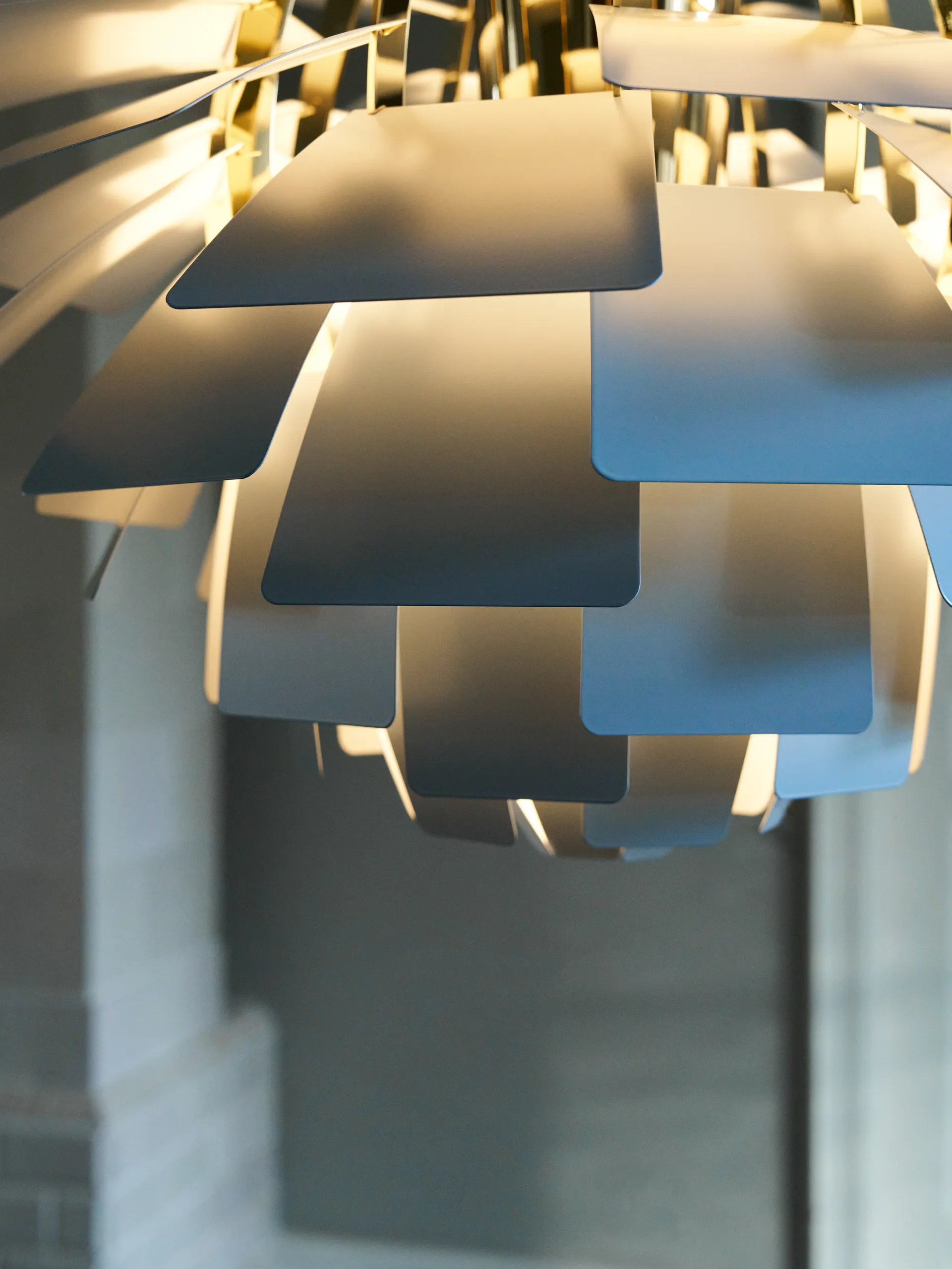 PH Artichoke pendant lamp Ø48 cm, Dusty blue-brass metallised Louis Poulsen
