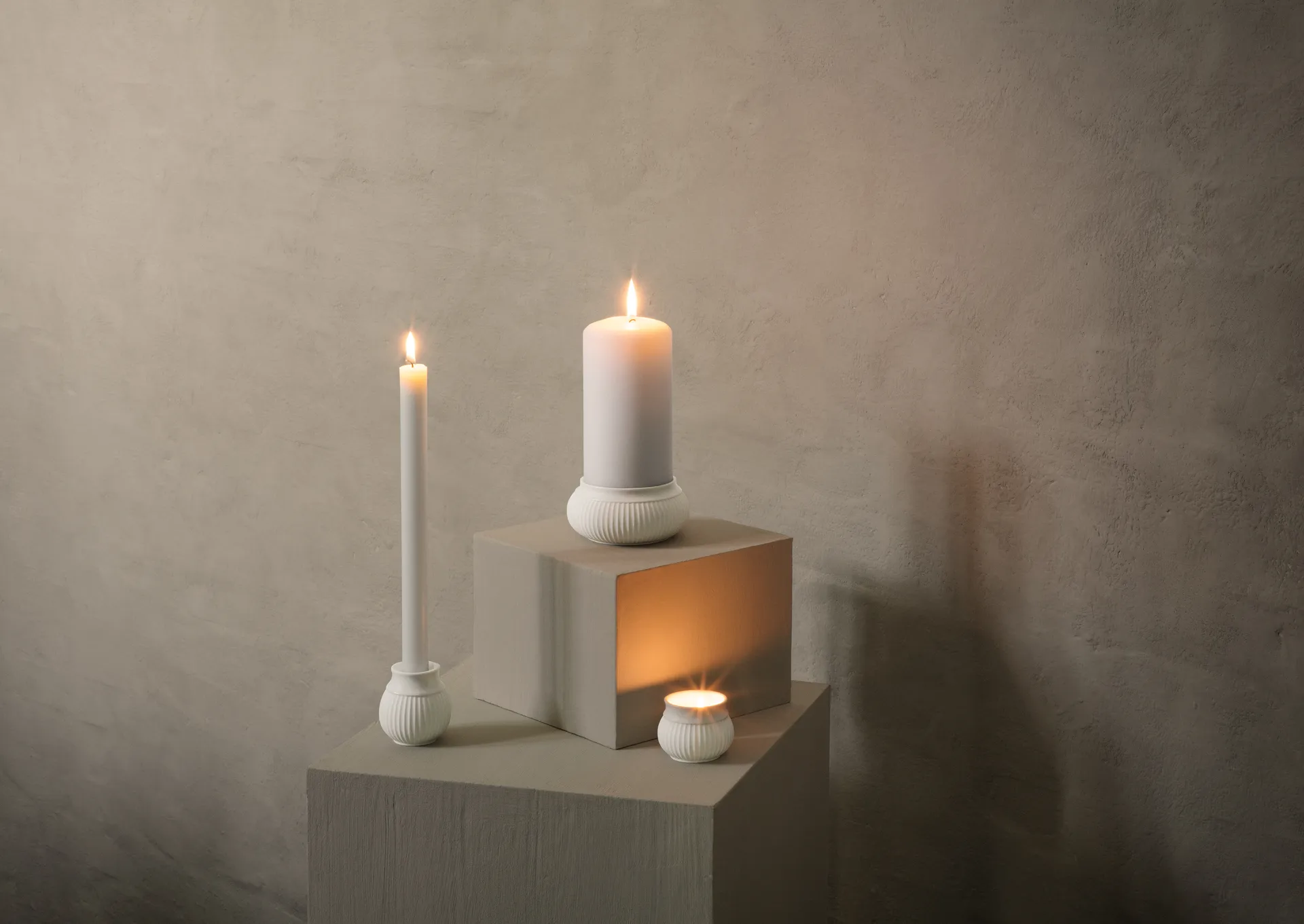 Curve lantern Ø6.5 cm, White Lyngby Porcelæn