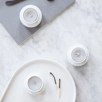 Lyngby lantern Ø 6.5 cm 2-pack - white - Lyngby Porcelæn