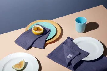 Rhombe plate Ø21 cm - Aqua - Lyngby Porcelæn