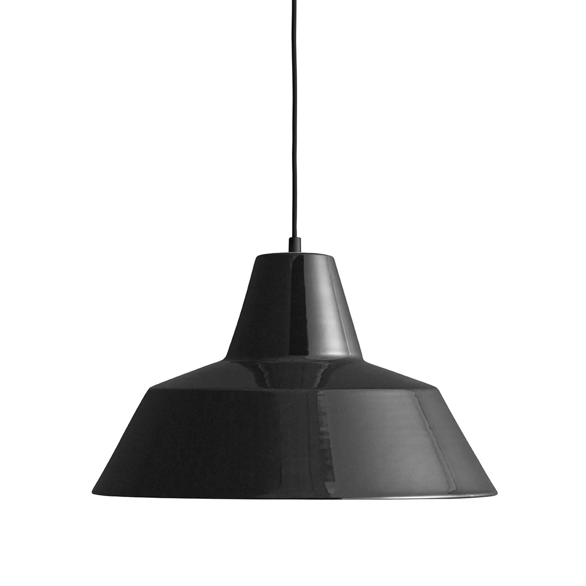 Workshop W4 pendant, Shiny black Made By Hand