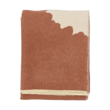 Iso Unikko throw blanket - Off white-chestnut, 130x170 cm - Marimekko